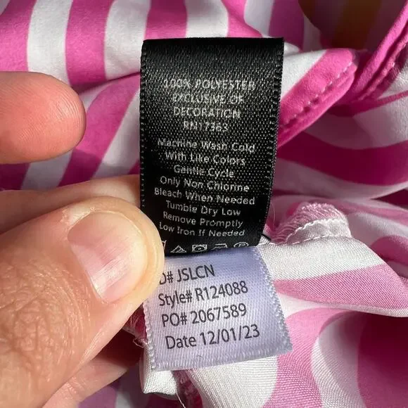 Kensie Pink & White Striped Button Pajama Shorts Set XL - Picture 8 of 12